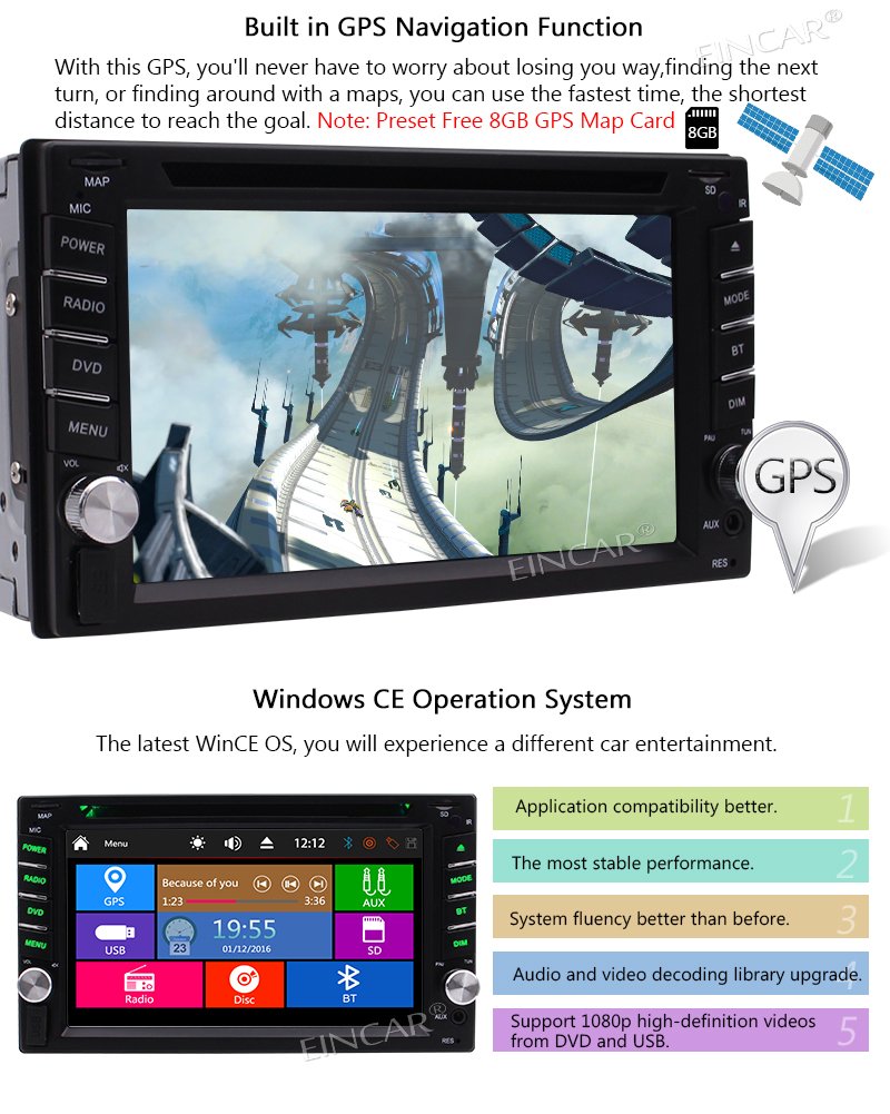 Amazon | 6.2 LCDタッチスクリーンのサポートのBluetooth/USB/SD/HD/FM